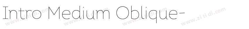 Intro Medium Oblique字体转换